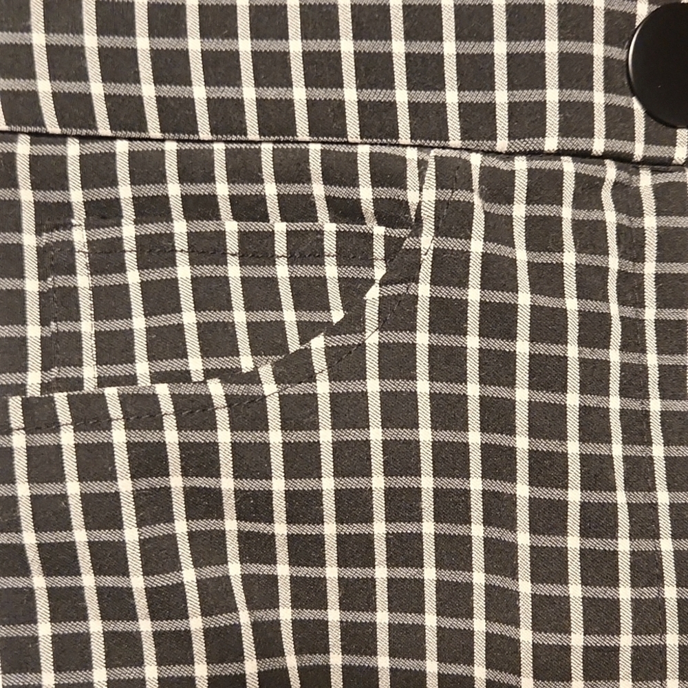 Zara Black White Checkered Plaid Hi-Rise Flat Front Trouser Leggings Pant Size S - Picture 7 of 7